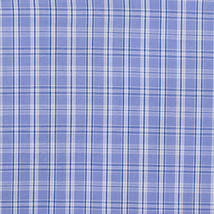 SKY BLUE PLAID CHECK SHIRT FABRIC