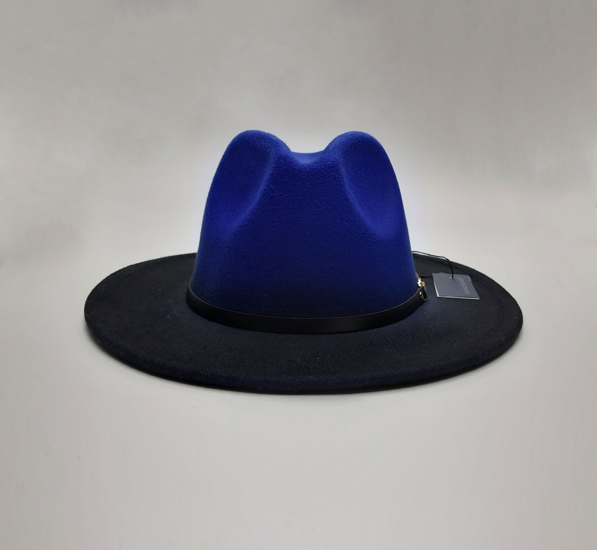 BLUE CROWN-CENTER DENT FEDORA – ORANGESQUARE