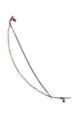 ORANGESQUARE Bronze Silver Blazer Chain