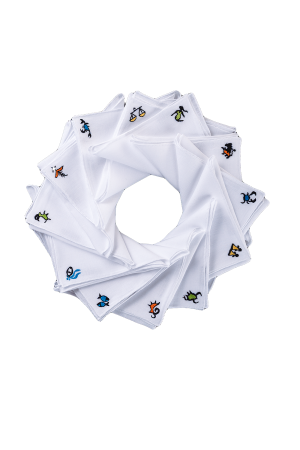 ORANGESQUARE Linen Zodiac Handkerchief
