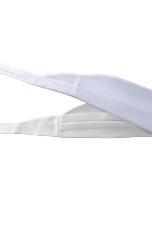 White Pleated Cummer Band