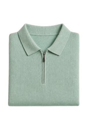 Mint Zipper Polo